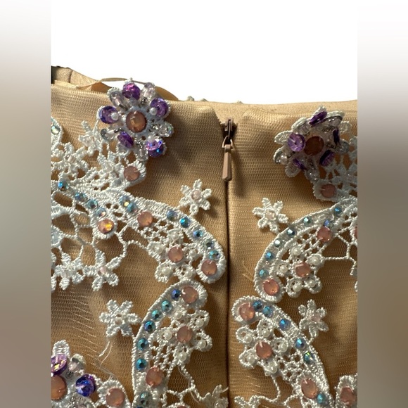 Morilee Madeline Gardner Lace Sequin Detailed Long Maxi ~ Size 2 - Picture 5 of 8